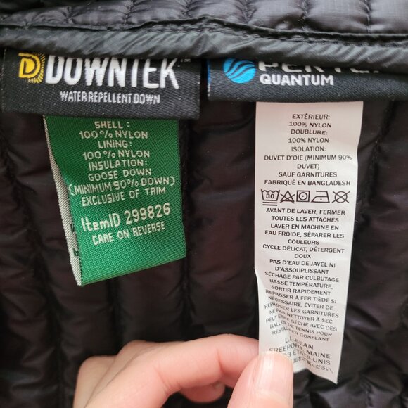 L.L. Bean Women's Ultra Light Goose Down Black Puffer Jacket-3X - Picture 9 of 9